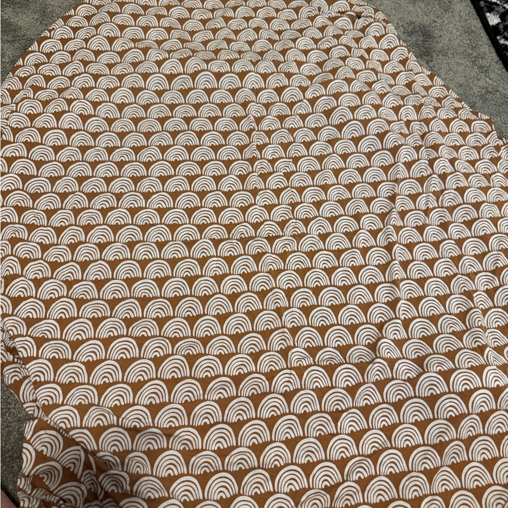 Little Sleepies Rust Rainbows Crib sheet